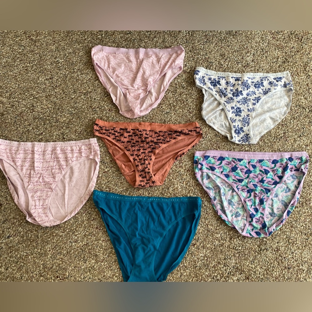 NWOT 6 Pairs Victoria's Secret Hi-leg Brief Bikini Panties Size XL